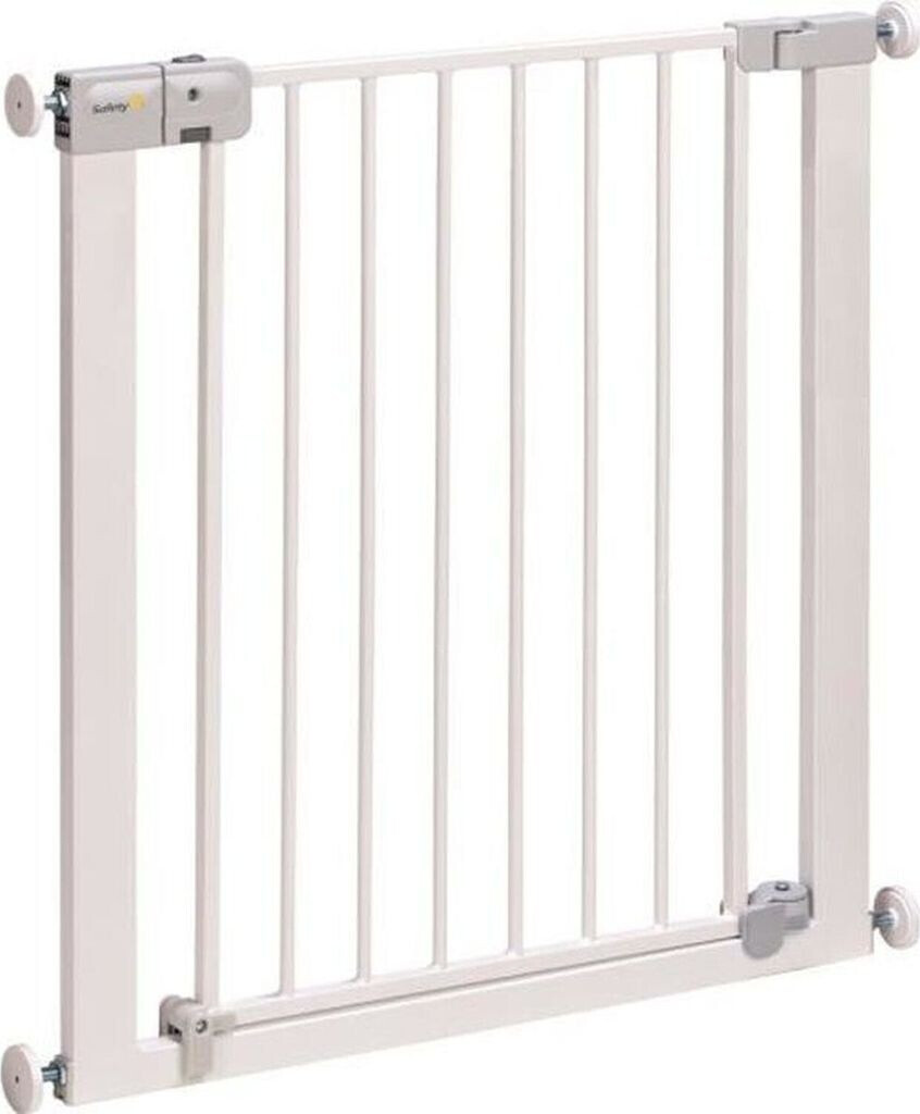 Bild von Safety 1st Auto Close, Ausziehbares Schutzgitter, Klemmgitter für die Treppe, Babygitter auch für Hunde Geeignet, 6 Monate - 2 Jahre, Metal White (metall weiß)