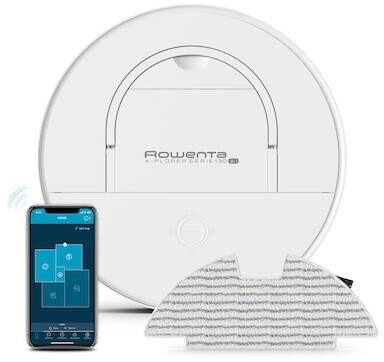 Bild von Rowenta RR9067 X-Plorer Serie 130 AI | 4-in-1 Wisch- & Saugroboter | ultraflach mit 8cm | Laser + Kamera-Navigationssystem | 4 Reinigungsmodi | 120 Min. Laufzeit | 3 Std. Ladezeit |0,7 L Staubbehälter