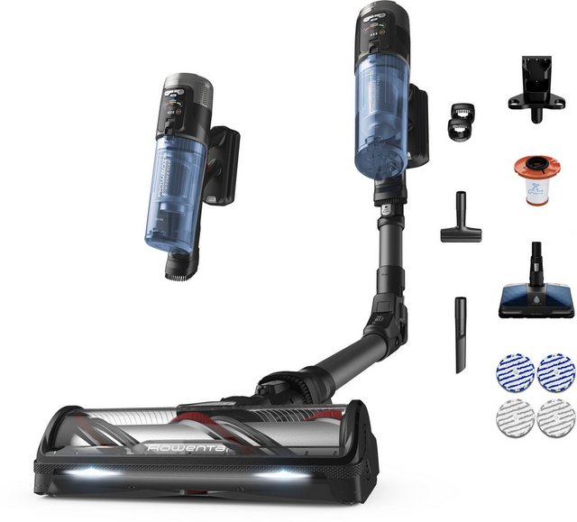 Bild von Rowenta Nass-Trocken-Akkusauger RH9LC1 X-Force Flex 12.60 Neo Allergy Aerospin, 380 W, beutellos, 150 AW, 60 Min. Saugleistung, LED-Saugkopf, besonders leichtes Design