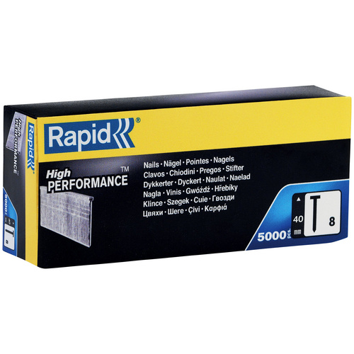 Bild von RAPID Tackernägel, 40 mm, Nägeltyp 8, 5000 St., in Schachtelverpackung - silberfarben