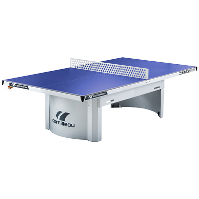 Bild von Cornilleau Tischtennisplatte PRO 510 Outdoor | Wetterfeste Melamin-Platte, Untergestell aus feuerverzinktem Stahlblech, Mattop-Beschichtung | Plattenstärke 7 mm | 77 kg | Blau