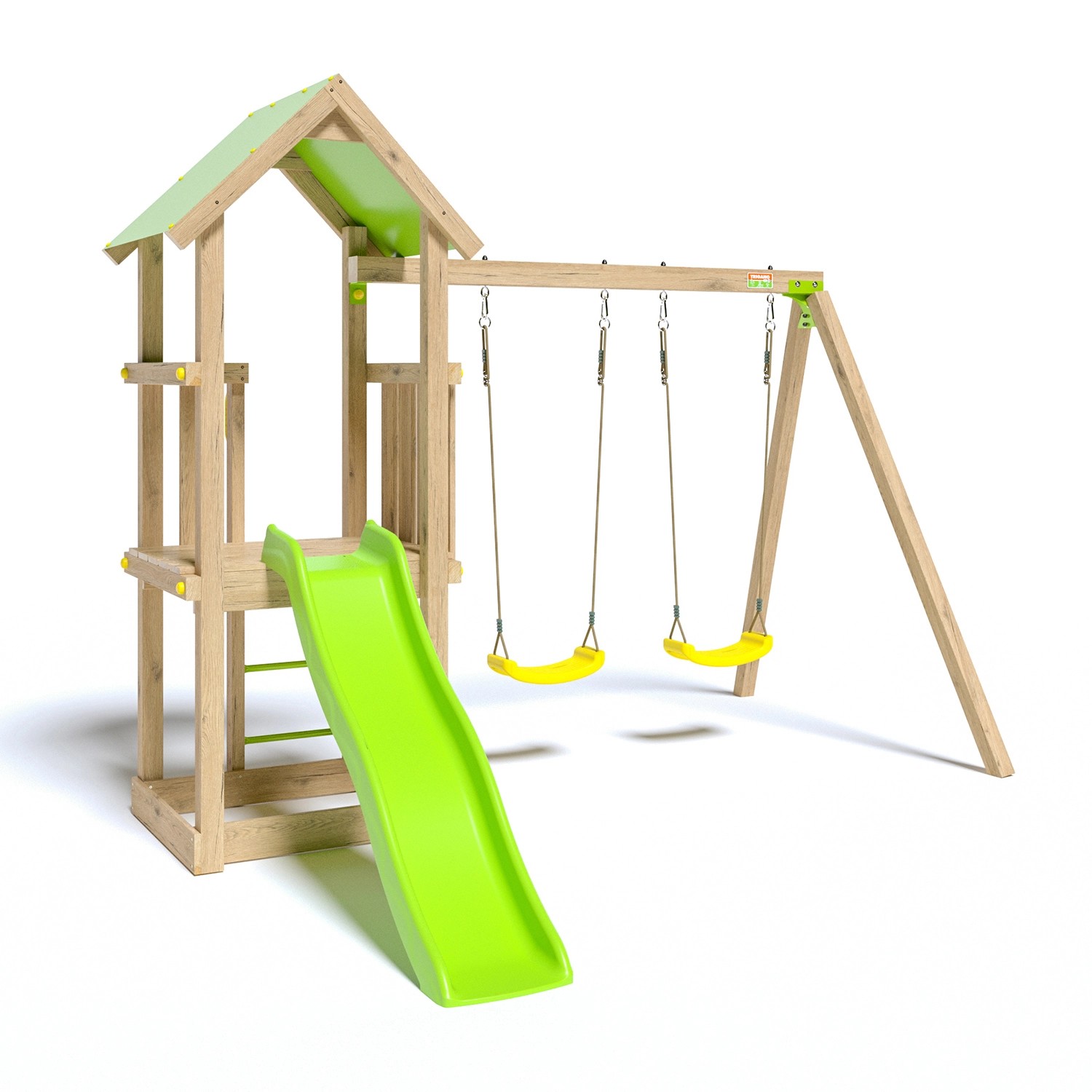 Bild von Trigano Spielturm Easy Xperience 2,40 m Inkl. Rutsche Sandkasten und Schaukel