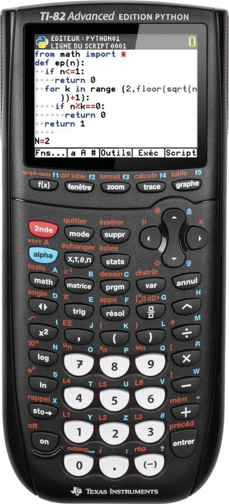 Bild von TI, Taschenrechner, 82 Ad Edition PYTHON - Noir (Batterien)