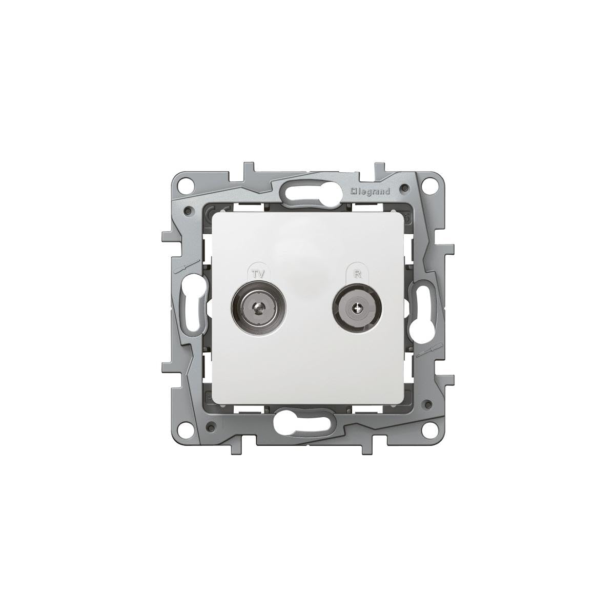 Bild von Legrand Niloe TV-Radio 664561 Durchgangsdose 14dB ohneSpreizkrallen, Taster + Schalter, Weiss
