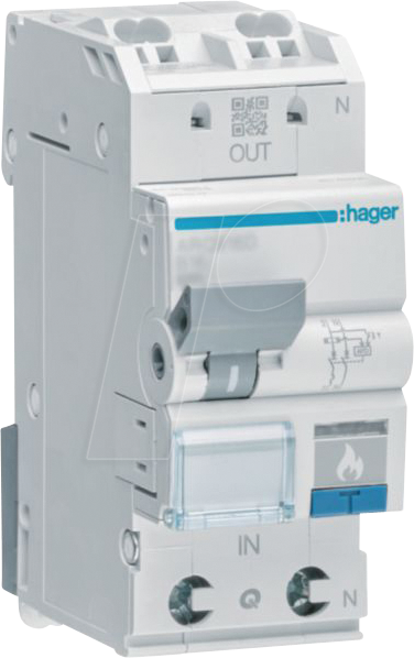 Bild von Hager, Schutzschalter, FehlerlichtbogenSchutzeinrichtung AFDD LSSchalter PN 6kA B3A 2M