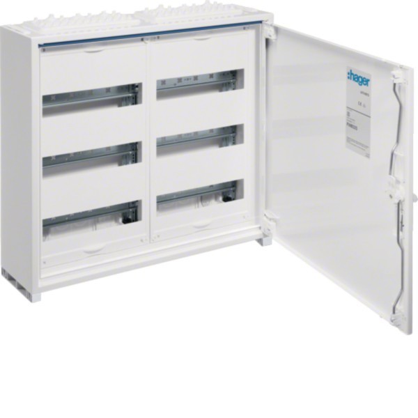 Bild von Hager FWB32S. Typ: Freistehendes Gestell, Produktfarbe: Weiß, Internationale Schutzart (IP-Code): IP44. Breite: 550 mm, Tiefe: 161 mm, Höhe: 50 mm (FWB32S)