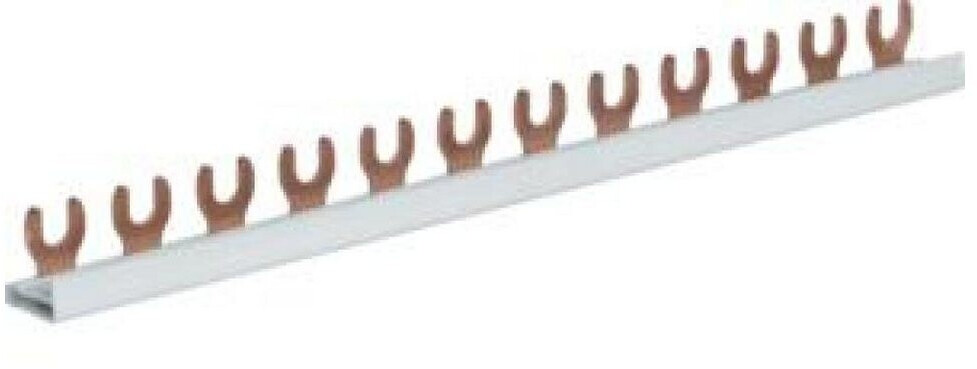 Bild von Hager Verbindungsklemme Hager Phasenschiene 1ph 17,5mm 210mm 10qmm 63A Gabel isoliert KDN163A