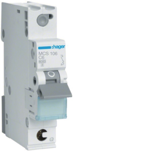 Bild von Leitungsschutzschalter 1 polig 6kA B-Charakteristik 6A QuickConnect 1 Modul