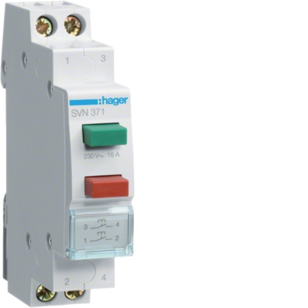 Bild von Hager HAG SVN371 Taster, 2fach, 2S, Elektronikzubehör + Gehäuse, Grün