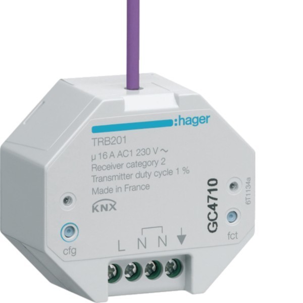 Bild von Hager Schaltaktor KNX-Funk Funk UP 1Ausg 16A 2300W 230V Bussystem KNX-Funk