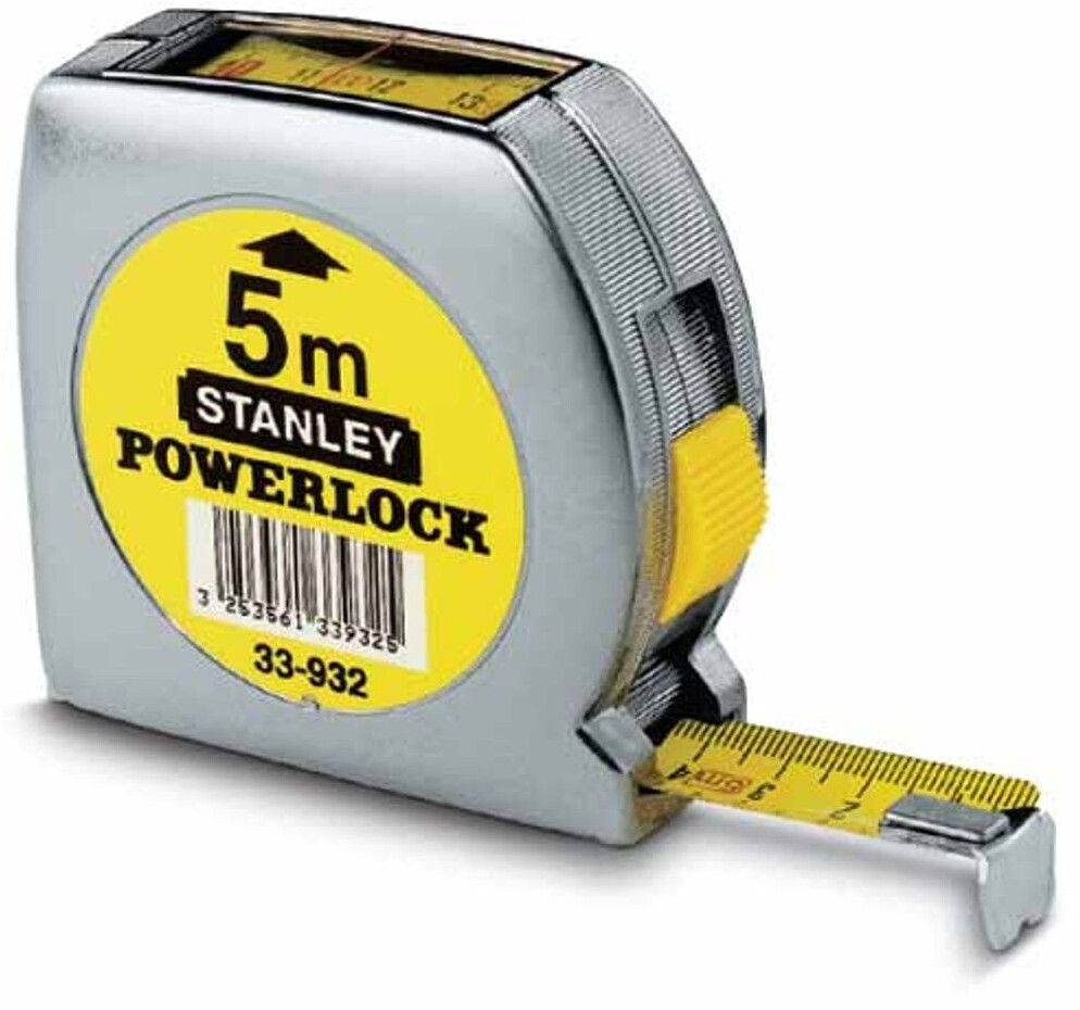 Bild von Taschenrollbandmaß PowerLock®, L.5m B.19mm mm/cm EGII Ku.Sichtfenster SB STANLEY