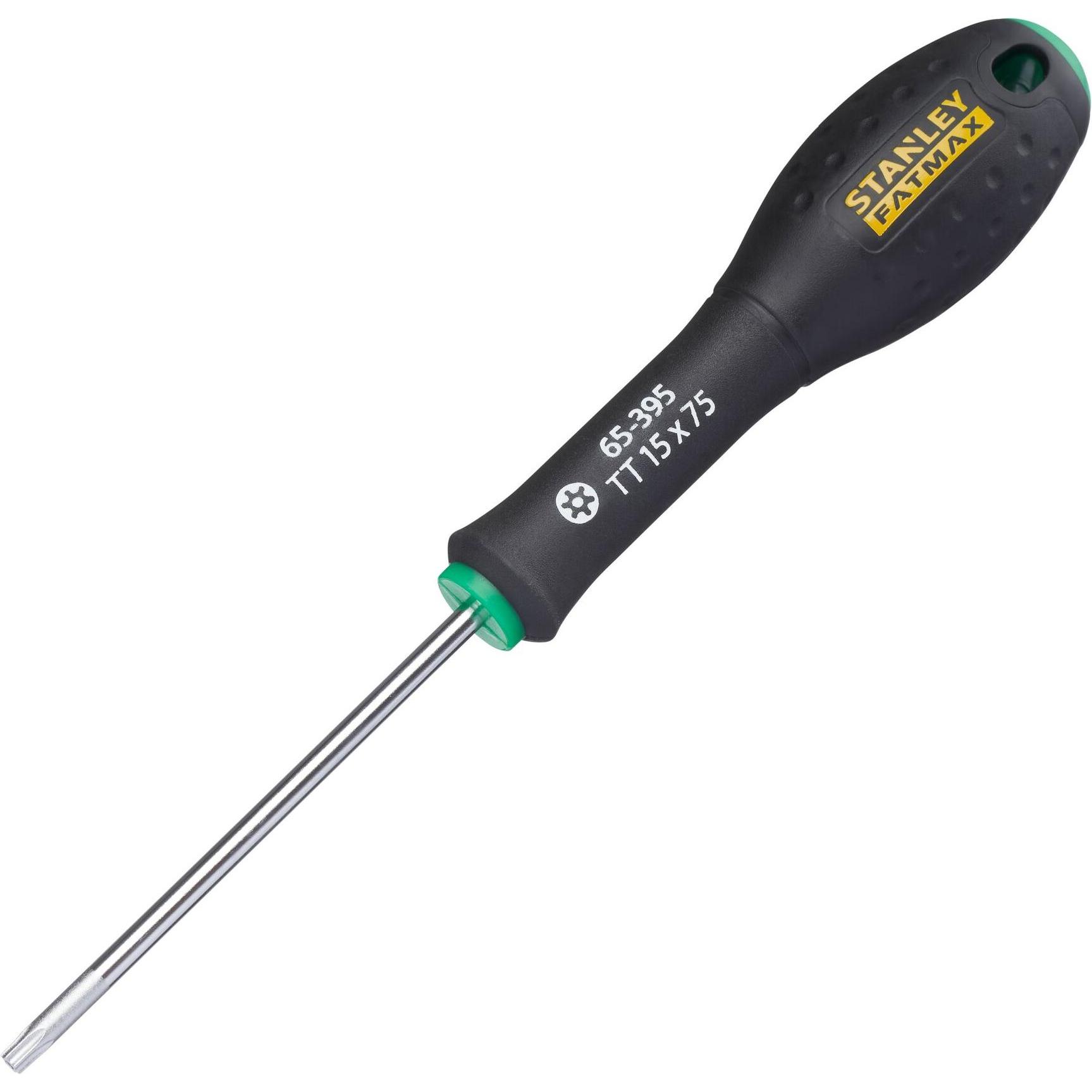 Bild von Stanley FatMax Schraubendreher Torx, TT15 (75 mm Schwertlänge, Chrom-Vanadium, ergonomischer SoftGrip Handgriff) 0-65-395