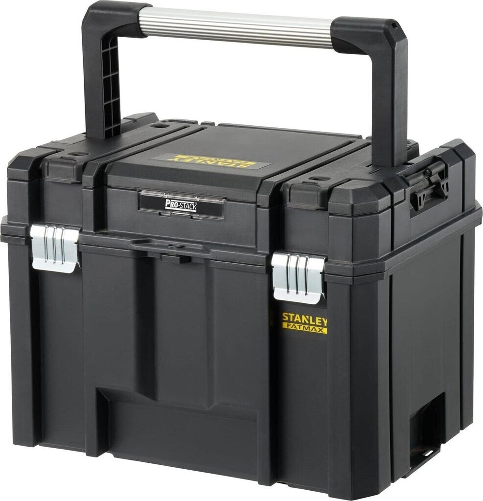 Bild von Stanley FatMax Pro-Stack Werkzeugkoffer / Werkzeugbox VII FMST1-75796 (tiefe Ausführung mit breitem Griff, mit Etikettenhalter, rostfreie Metallschließen, über Verbindungssystem stapelbar)