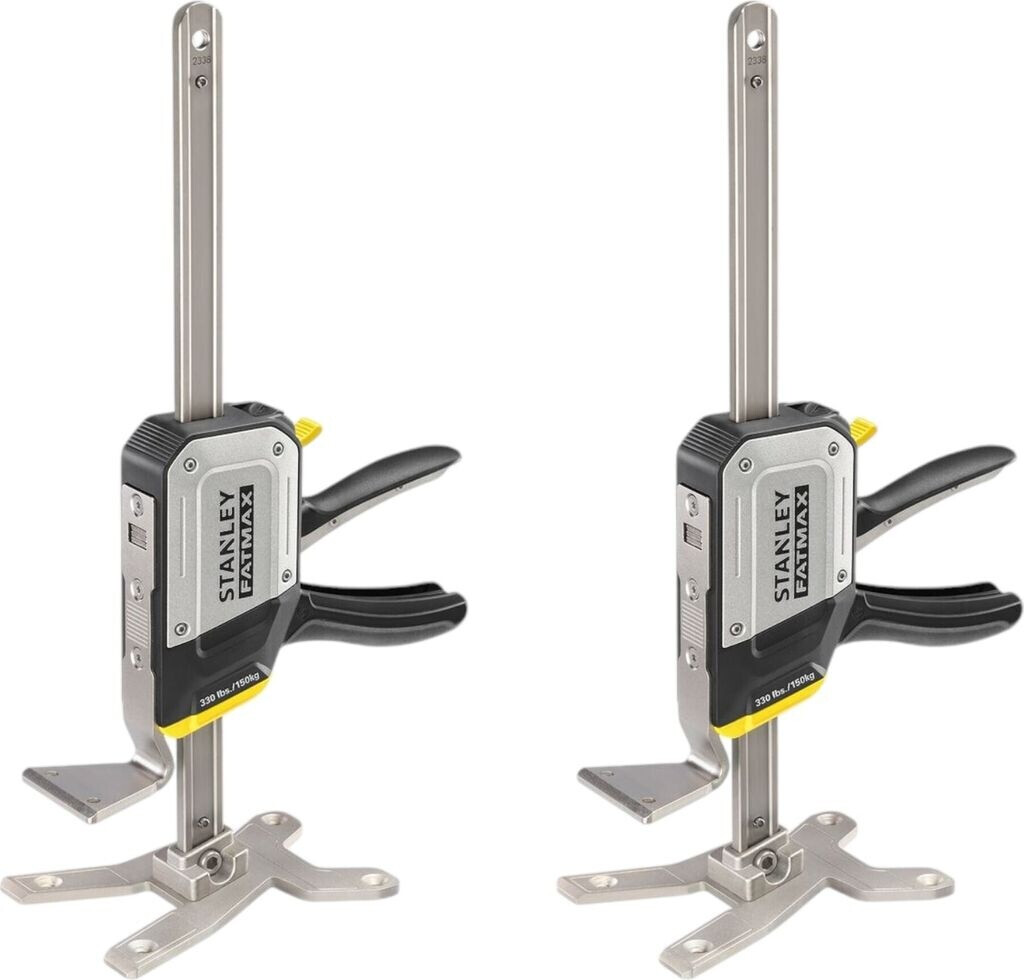 Bild von STANLEY FATMAX Einhand-Montagewerkzeug TradeLift Set FMHT83552-1 (Hebewerkzeug zum Halten, Heben, Stützen, Senken von schweren Objekten bis 150kg, präzise Feinjustierung, ideale helfende Hand) 2 Stück