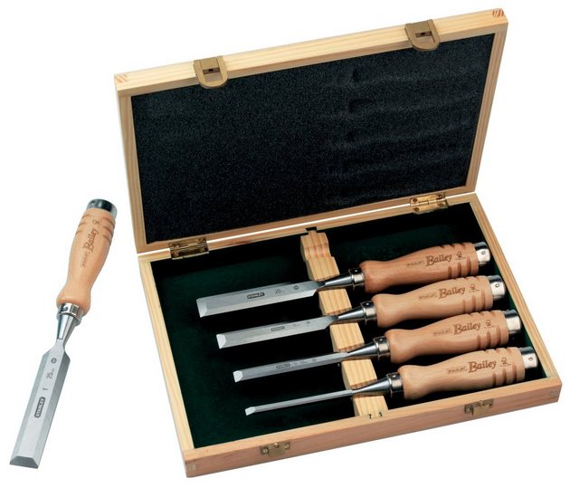 Bild von Stanley by Black & Decker Stechbeitel 2-16-217 Bailey, Set 5-tlg, (5-tlg)