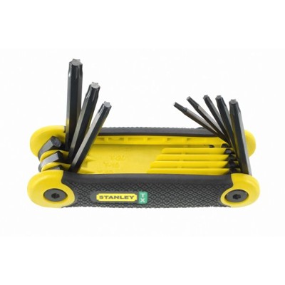 Bild von Stanley, Sechskantschlüssel, Sechskant-Stiftschlüssel-Set Torx, 8-teilig (T9/10/15/20/25/27/30/40, ergonomischer Handgrif