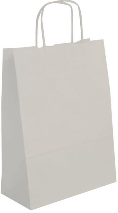 Bild von agipa Papiertragetasche - aus Kraftpapier, klein, weiß mit Tragekordel, außen weiß, innen natron - 1 Stück (101853)