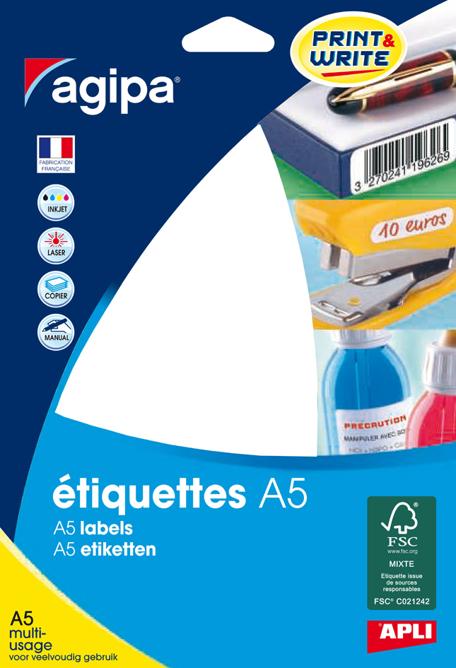 Bild von agipa Universal-Etiketten, 56 x 34 mm, weiß