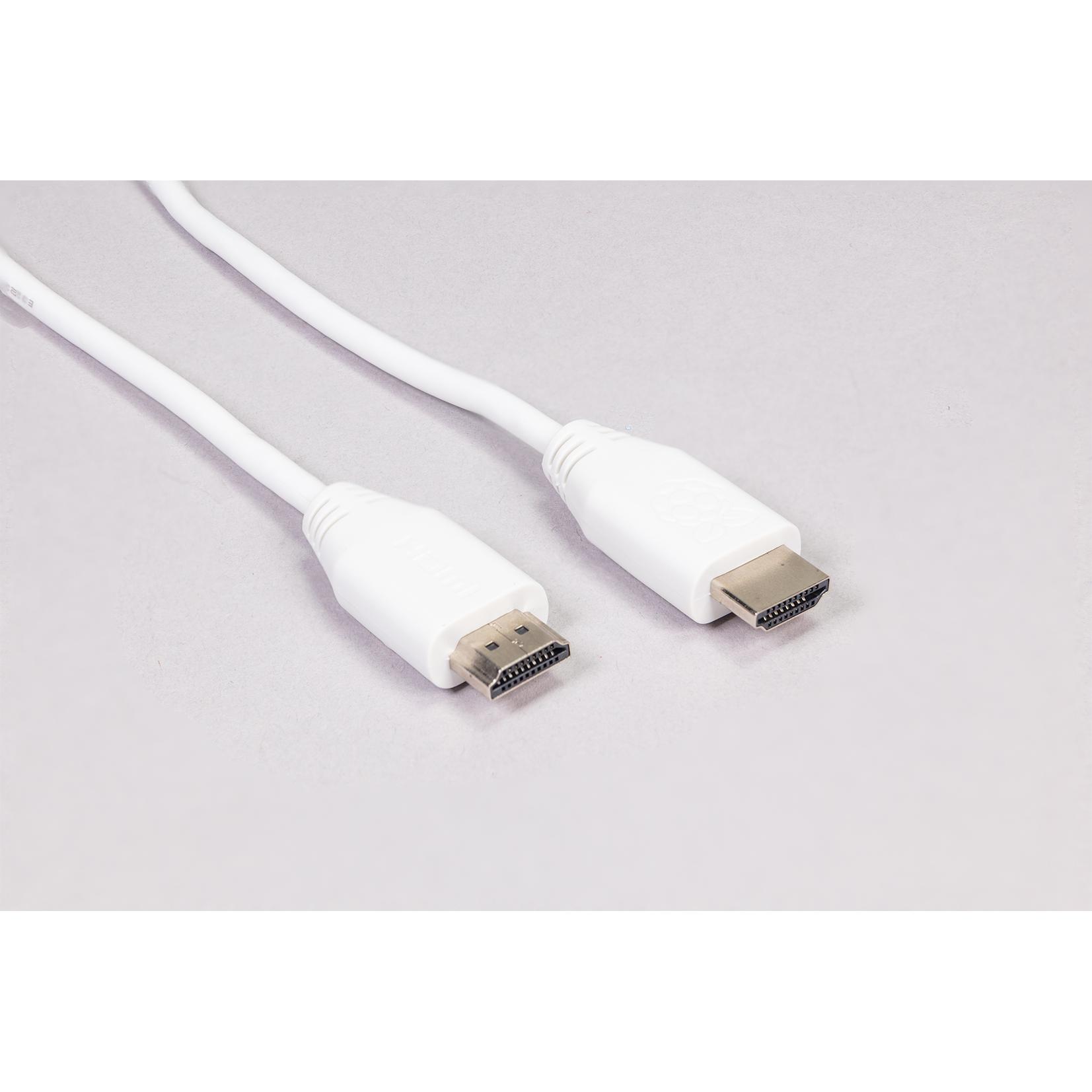 Bild von Raspberry Pi Official HDMI cable 1m White (HDMI), Video Kabel