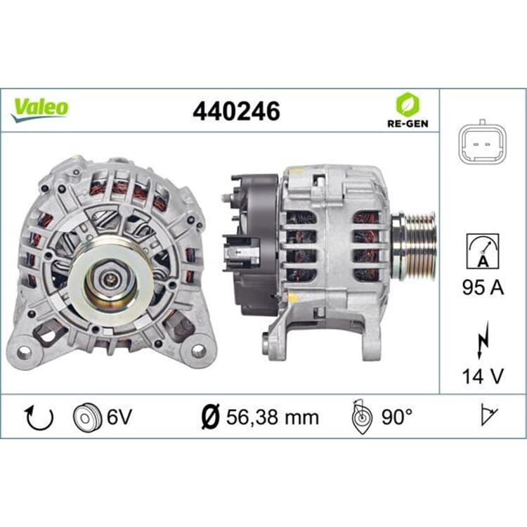 Bild von Valeo Lichtmaschine Dacia Renault 440246
