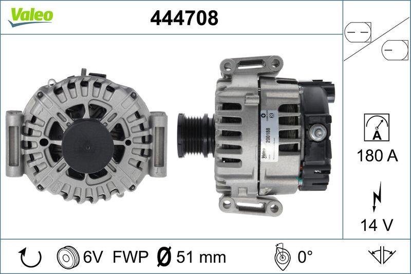 Bild von VALEO Generator REMANUFACTURED PREMIUM 14V 180A für MERCEDES-BENZ (FJDA) 0131546802 A0009063622 00090636220080 444708