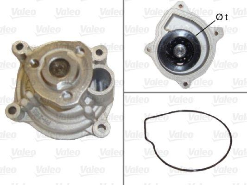 Bild von VALEO 506867 Wasserpumpe Kühlmittelpumpe, Kühlwasserpumpe ohne Riemenscheibe mit Dichtungen ohne Deckel SKODA: Fabia 2, Rapid Spaceback
