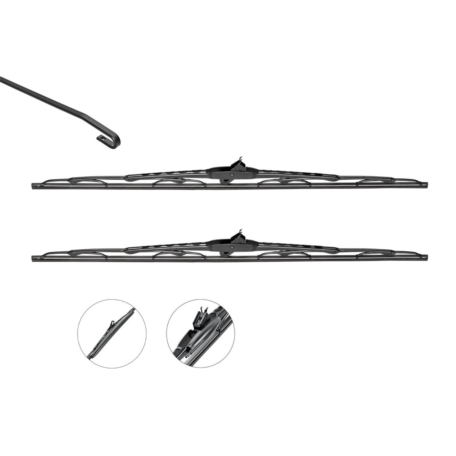 Bild von VALEO Silencio Wischer - VM214 - Set mit konventionellen Wischerblättern gute Reinigungsleistung und Spritzdüsen - 650mm/650mm - Vorne - Set mit 2 Wischerblättern - 574277