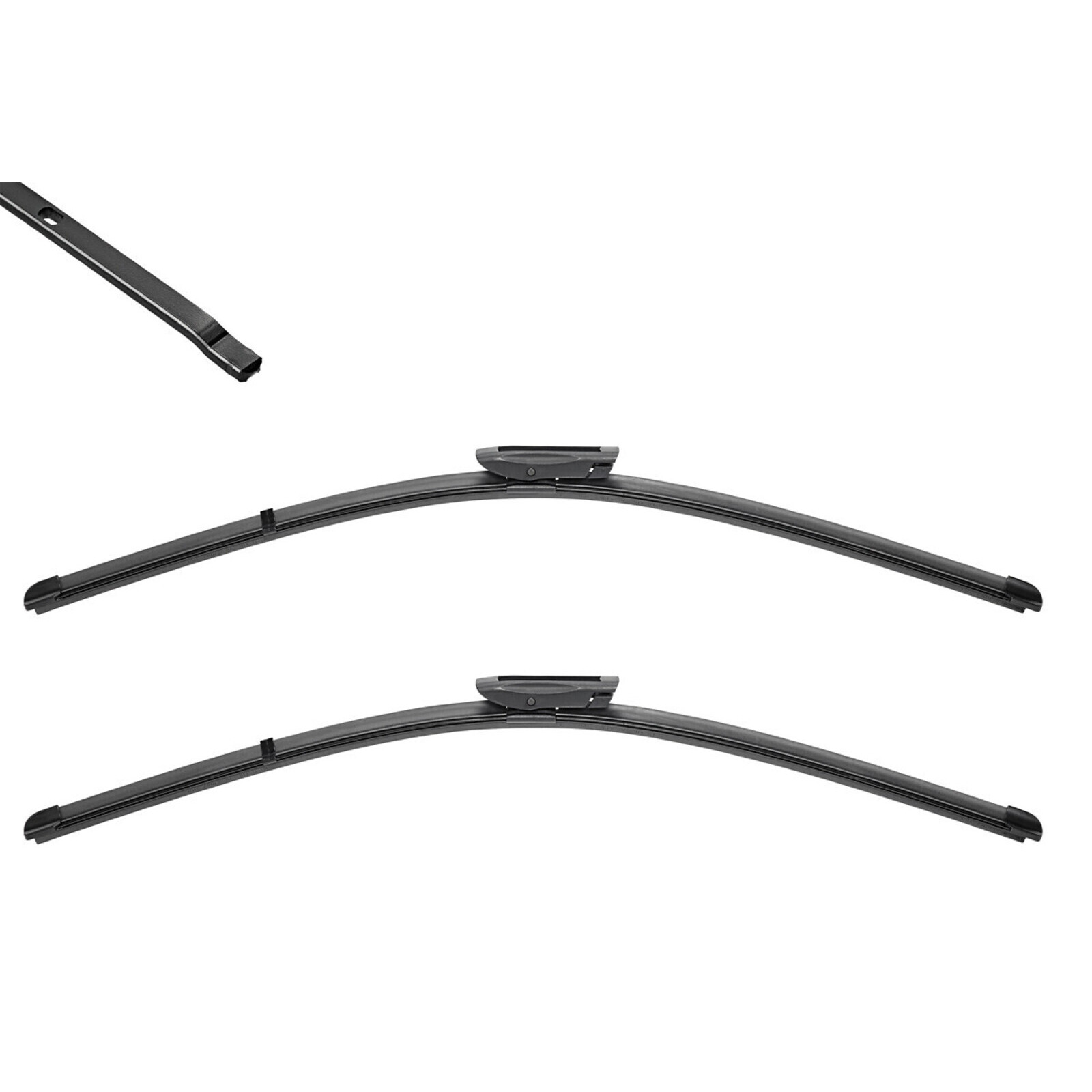 Bild von VALEO Silencio Wischer - VF484 - Leistungsstarke, hervorragende Sicht auf der Straße, einfache Montage - originale Flachblätter 800mm/750mm - Vorne - Set mit 2 Wischerblättern - 574684