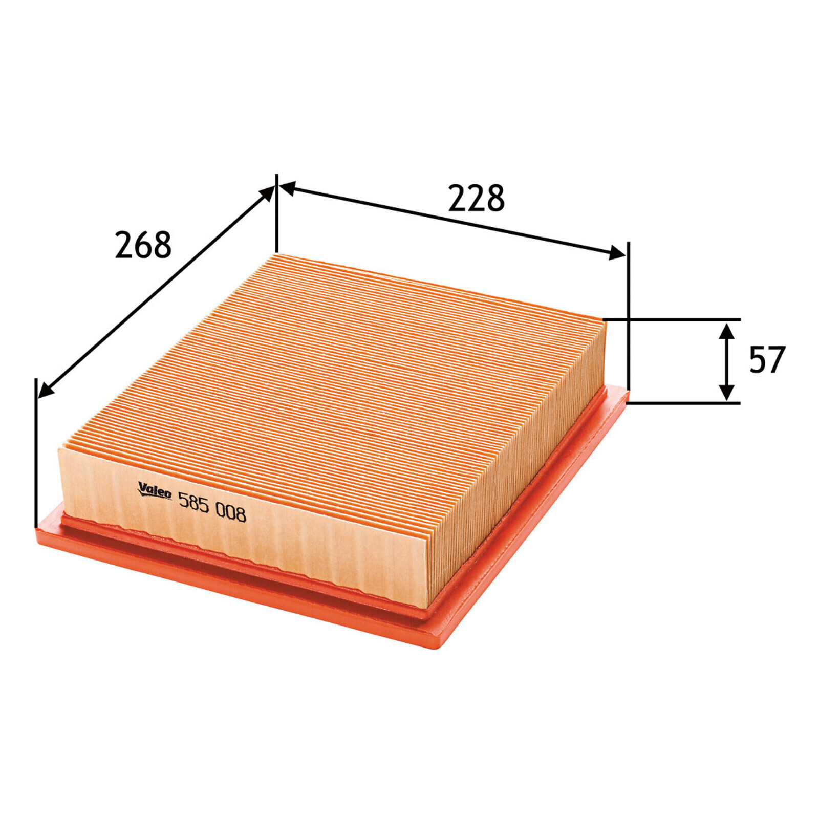 Bild von VALEO 585008 Luftfilter Motorfilter Ausgezeichnete Filtrationseigenschaften, Longlife Kapazität, exakt und einfach fit