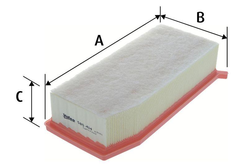 Bild von VALEO 585414 Luftfilter Motorluftfilter, Filter für Luft 68 124 279 Filtereinsatz DACIA: Duster II, Lodgy, LOGAN 2, RENAULT: Captur, Clio 4