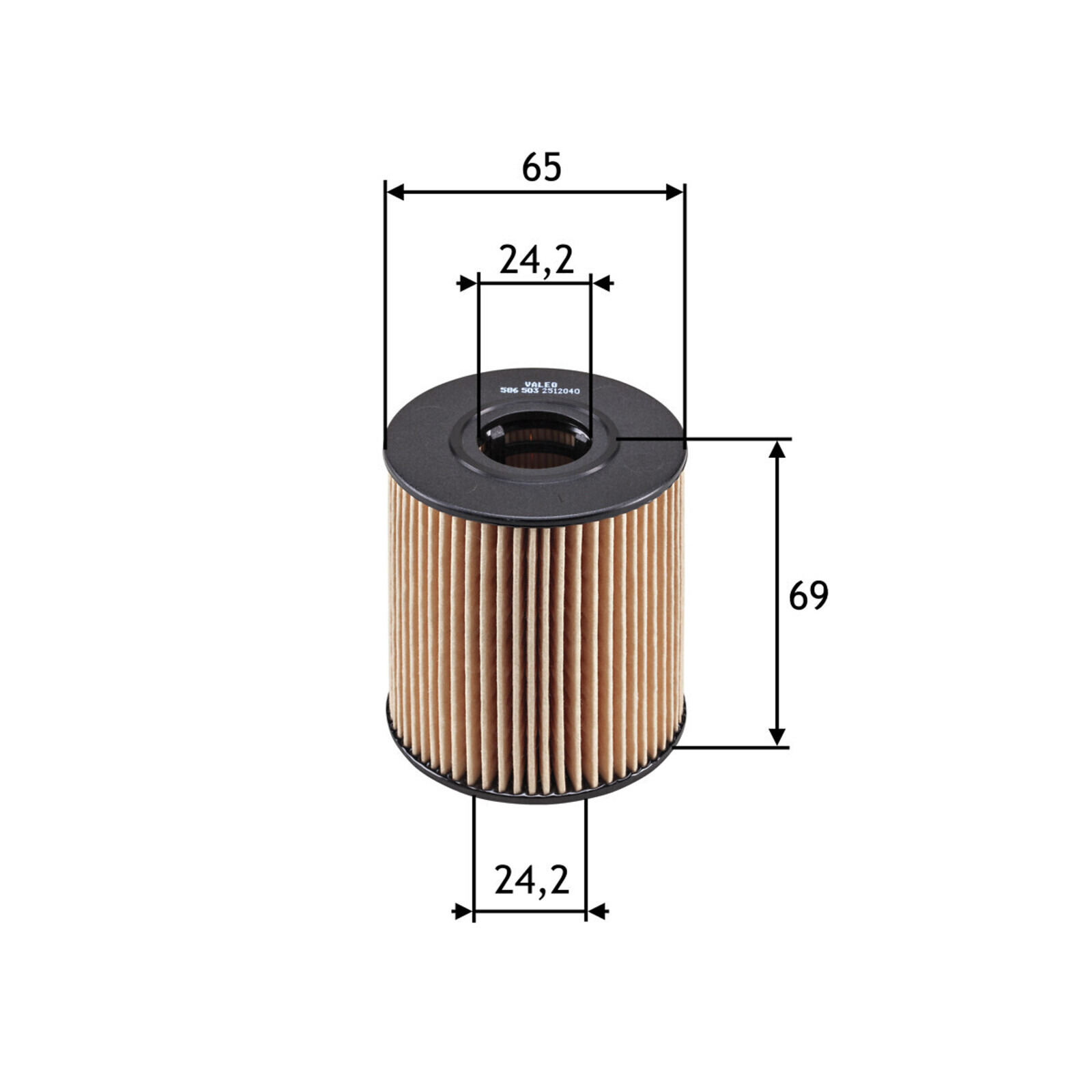 Bild von VALEO 586503 Ölfilter Motorölfilter, Filter für Öl Filtereinsatz PEUGEOT: 308 SW 2, 3008 II Off-Road, 2008 Estate, FORD: Transit Custom V362 Van