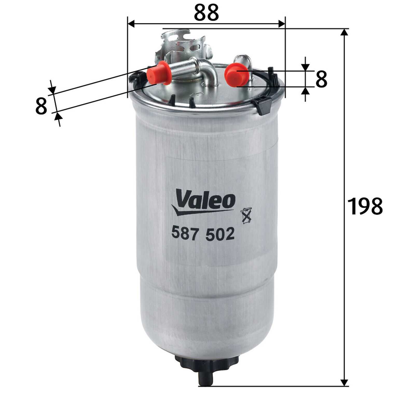 Bild von VALEO 587502 Kraftstofffilter Leitungsfilter, Spritfilter Leitungsfilter 8 8 VOLKSWAGEN: Polo IV Hatchback, SKODA: Fabia 1 Combi, Fabia I Hatchback
