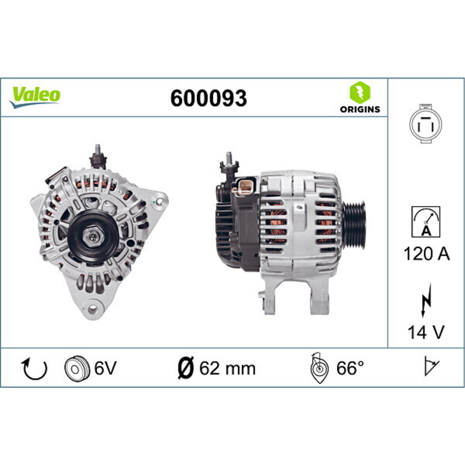 Bild von Valeo Lichtmaschine Hyundai Coupe Tucson Kia Carnival Sportage