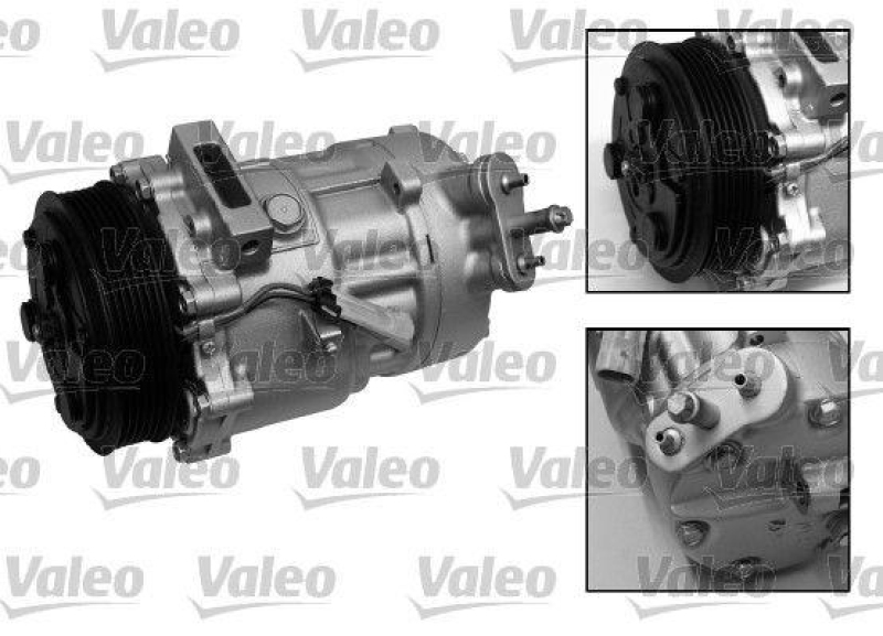 Bild von VALEO 699868 Kompressor Klimakompressor, Klimaanlage Kompressor, Kompressor, Klimaanlage 7V16 12 PAG 46 R134a mit PAG-Kompressoröl AUSTAUSCHTEIL