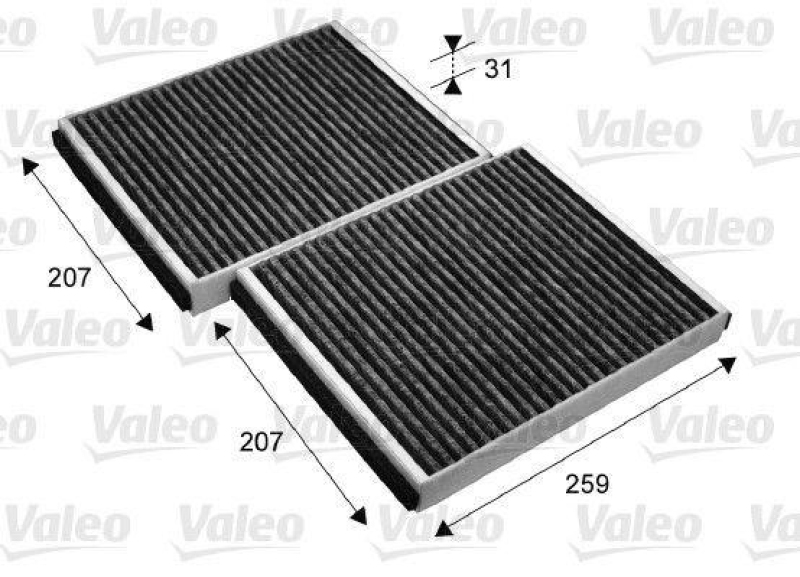 Bild von VALEO CLIMFILTER PROTECT 715690 Innenraumfilter Filter, Innenraumluft, Pollenfilter, Mikrofilter Aktivkohlefilter 248, 248, 248 206 30 BMW: 5 Saloon