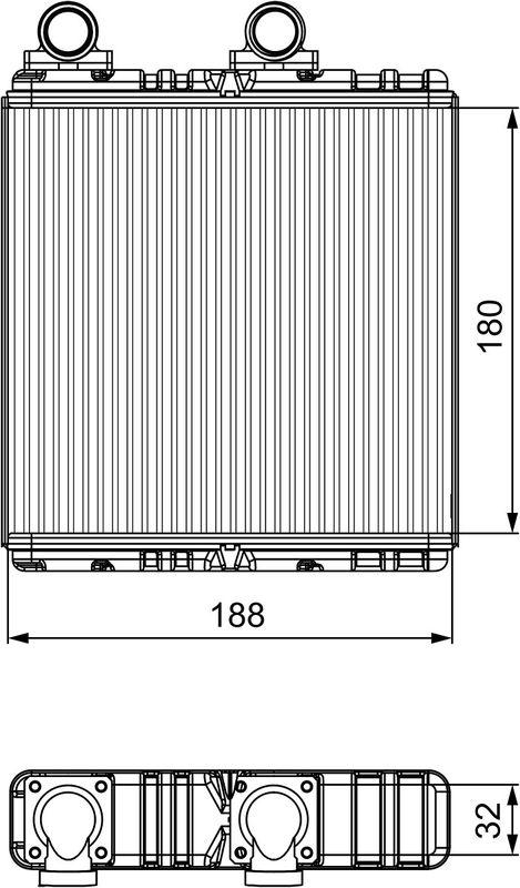 Bild von Valeo 811554 Innenraumheizung Wärmetauscher Heizung Aluminium 188mm 180mm 32mm