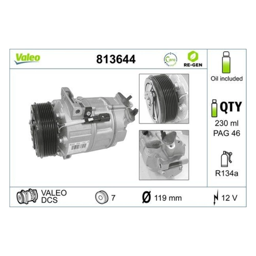 Bild von VALEO Kompressor Klimaanlage 813644