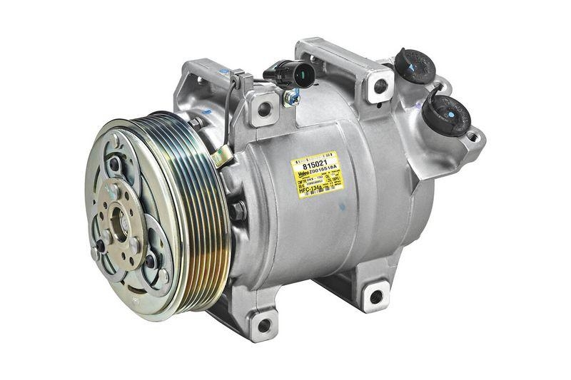 Bild von VALEO 815021 A/C Kompressor für Klimaanlage Klimakompressor mit ID: DKS15D Kältemittel: R134a PAG 46 mit 119mm Riemenscheibe Rillen: 7