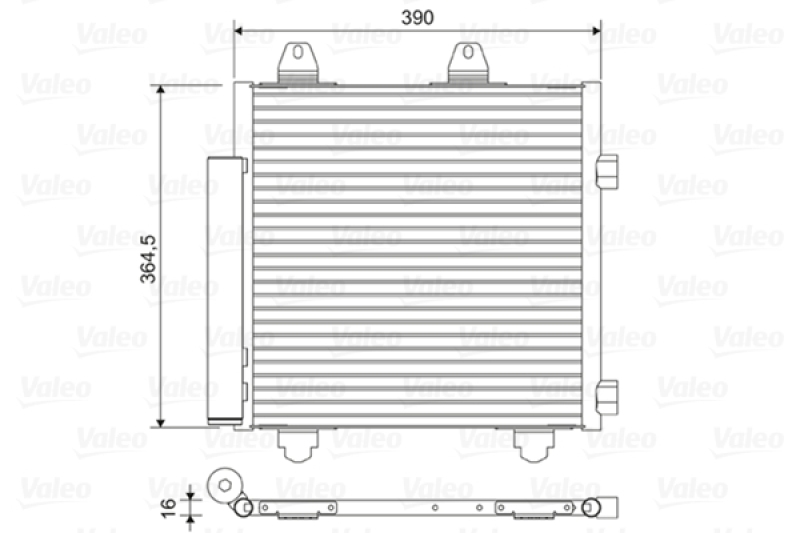 Bild von VALEO 822577 Klimakondensator Kondensator, Klimakühler, Kondensator Klimaanlage mit Trockner Aluminium 365