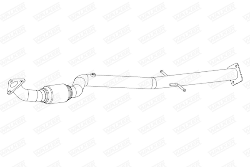 Bild von WALKER Abgasrohr Länge: 1300mm 10911  OPEL,VAUXHALL,Astra J Sports Tourer (P10),ASTRA J,ZAFIRA TOURER C (P12),Astra J GTC (P10),Cascada (W13)