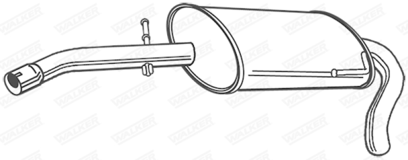 Bild von WALKER 22059 Endschalldämpfer Endtopf, Auspuff Endtopf, Nachschalldämpfer 810 ohne Anbauteile VOLKSWAGEN: Lupo / Lupo 3L