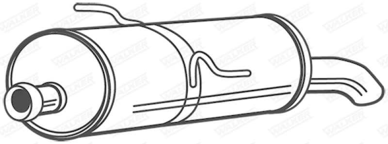 Bild von WALKER Endschalldämpfer ohne Anbauteile 23475 Endtopf,Auspuff Endtopf PEUGEOT,206 Schrägheck (2A/C),206 CC (2D),206+ Schrägheck (2L_, 2M_)