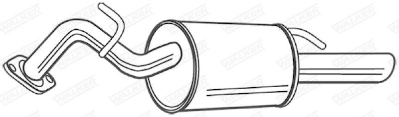 Bild von WALKER 23498 Endschalldämpfer Endtopf, Auspuff Endtopf, Nachschalldämpfer 850 ohne Anbauteile TOYOTA: Yaris II Hatchback