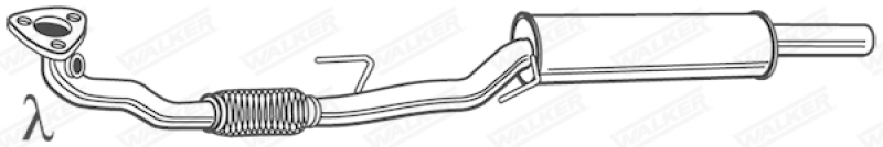 Bild von WALKER Mittelschalldämpfer  für VW 5Z0253059CM 5Z0253059F 23685