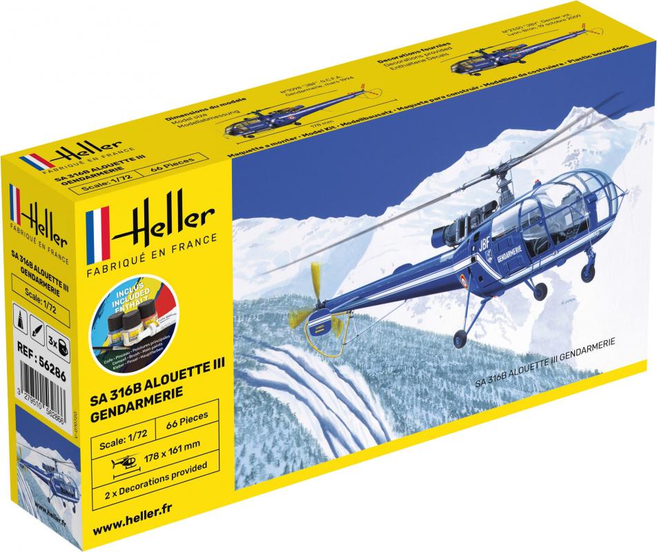 Bild von Heller STARTER KIT SA 316 Alouette III Gendarmerie