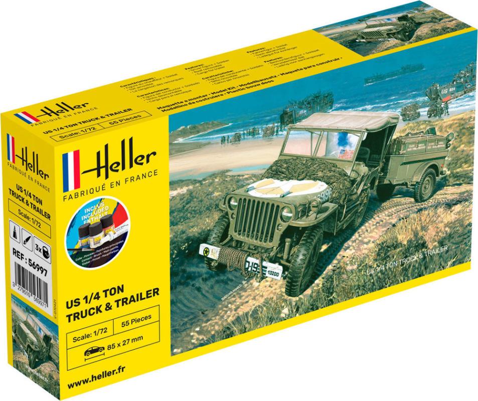 Bild von Heller STARTER KIT US 1/4 Ton Truck & Trailer
