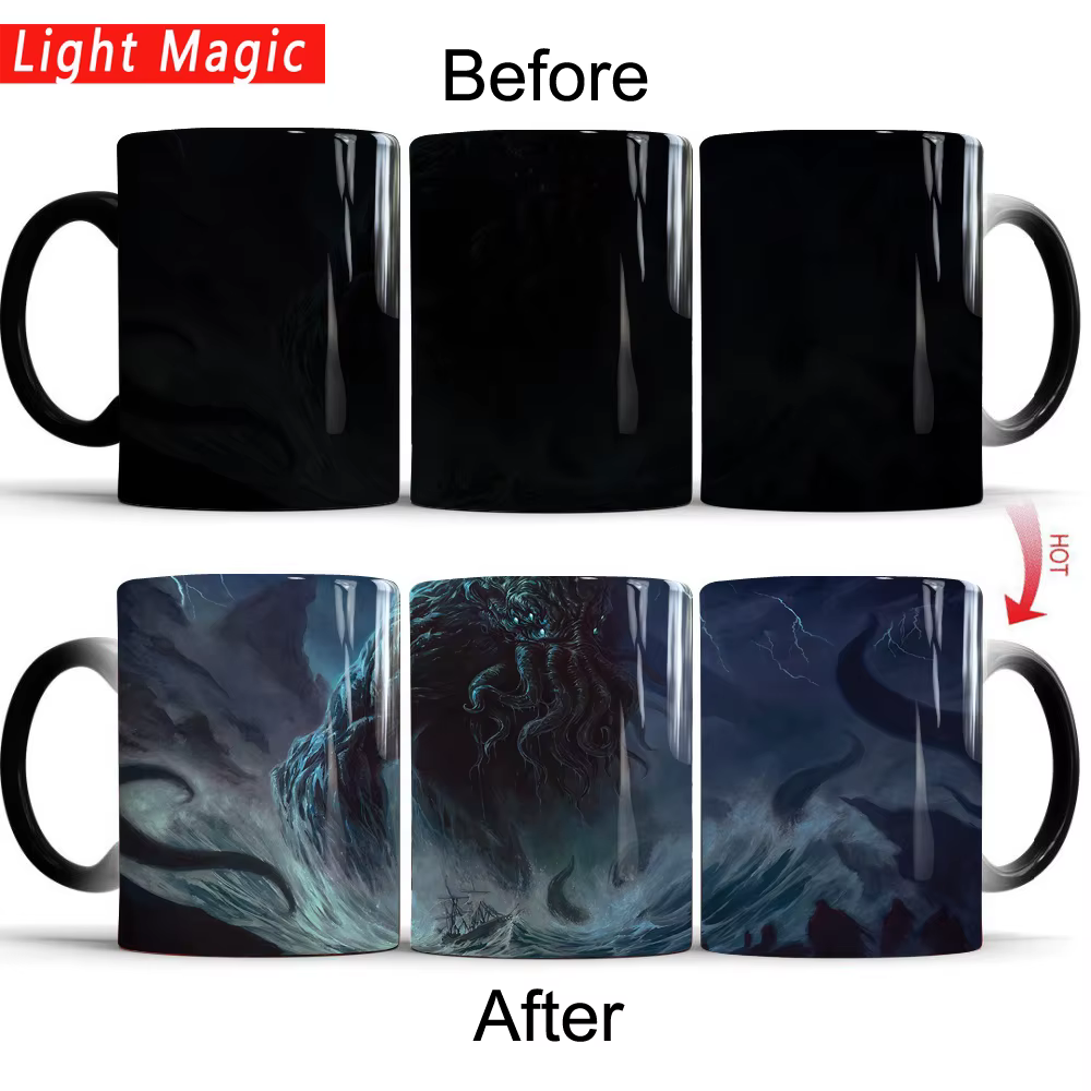 Bild von Cthulhu becher farbwechsel becher 350ml magie keramik kaffee becher tasse geschenk becher für ihre