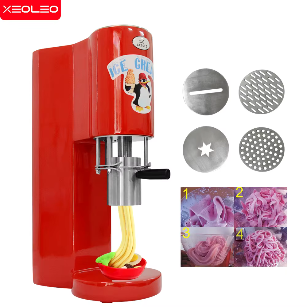 Bild von XEOLEO Spaghetti Eis Maschine 4 Arten Eis Formmaschine Spaghetti Gelato Maker Eismaschinen CE