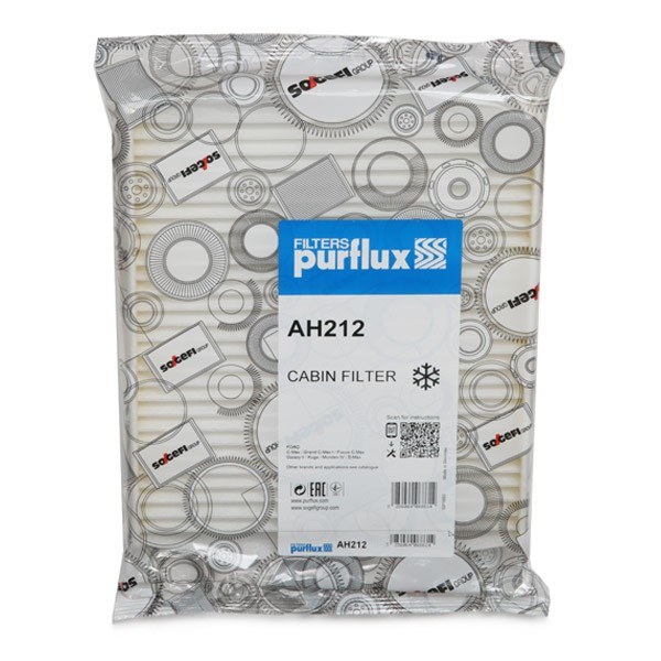 Bild von PURFLUX Innenraumfilter Pollenfilter AH212 Filter, Innenraumluft,Pollenfilter FORD,VOLVO,MONDEO IV Turnier (BA7),Focus II Schrägheck (DA_, HCP, DP)
