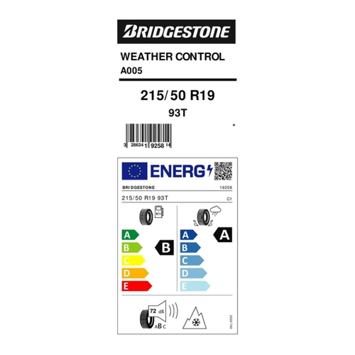 Bild von 205/45R17*V A005 WEATHER CON EVO 88VXL